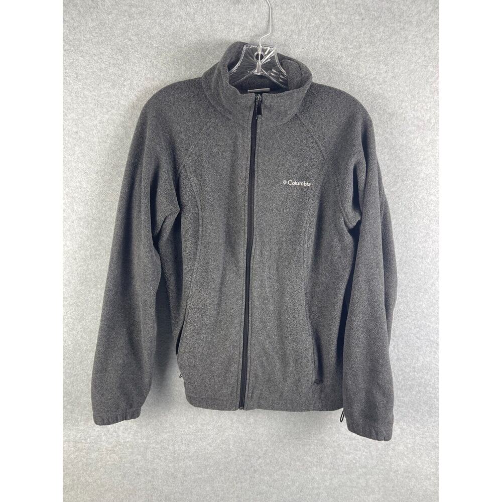 Columbia Fleece Jacket Men's Size M Gray Full Zip Outdoor‎ Zip Pockets